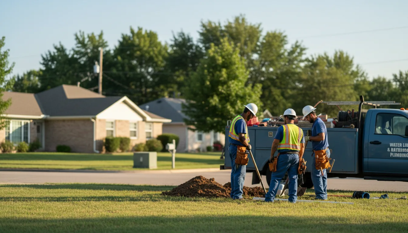 Residential water line and bathroom plumbing service in Stuart, NE